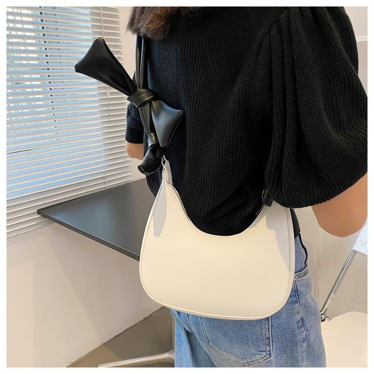 Two Tone Ribbon Strap Bag - Image 9