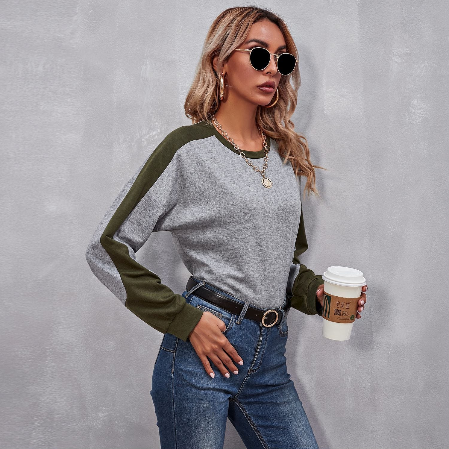 Two Tone Side Sweater - Image 4