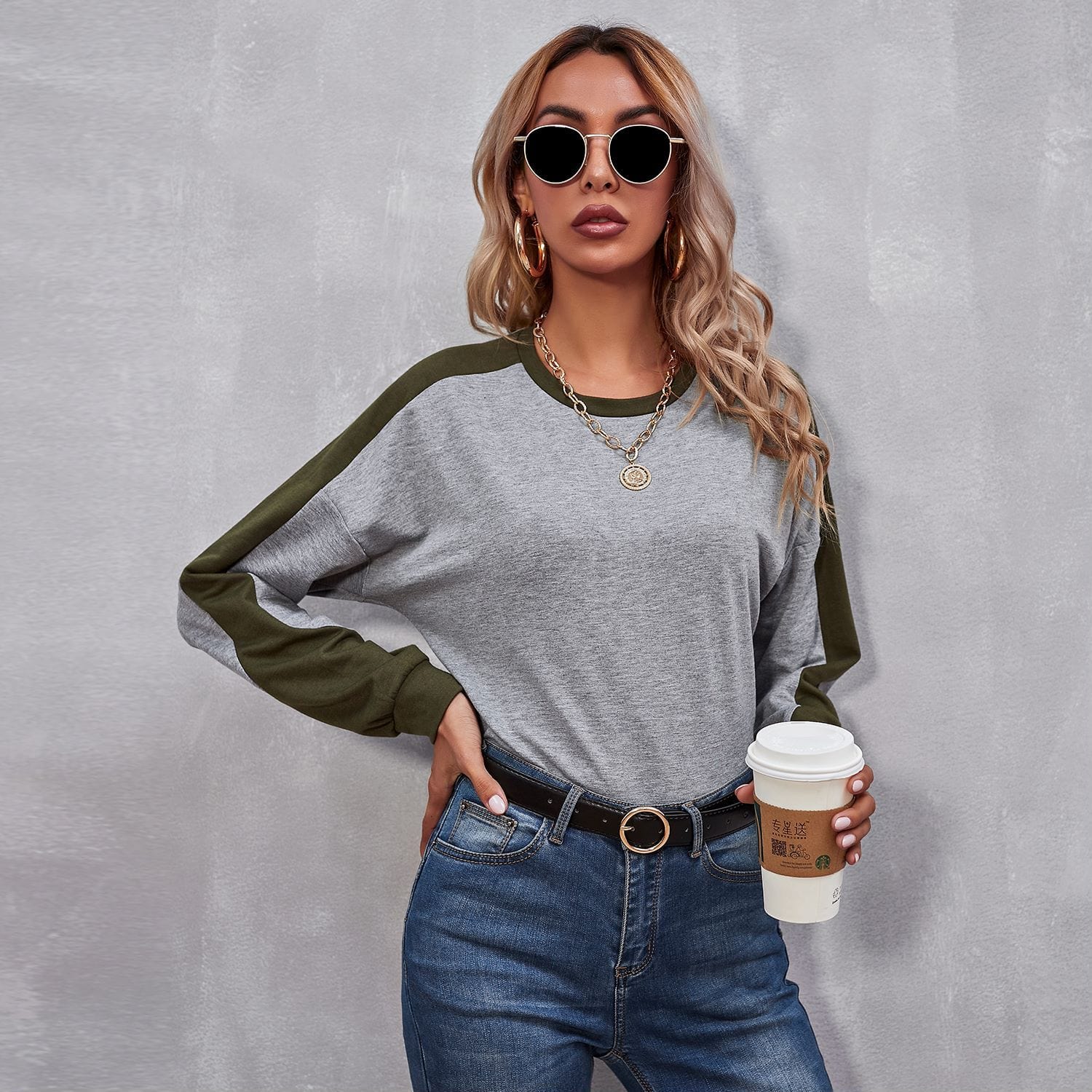 Two Tone Side Sweater - Image 5