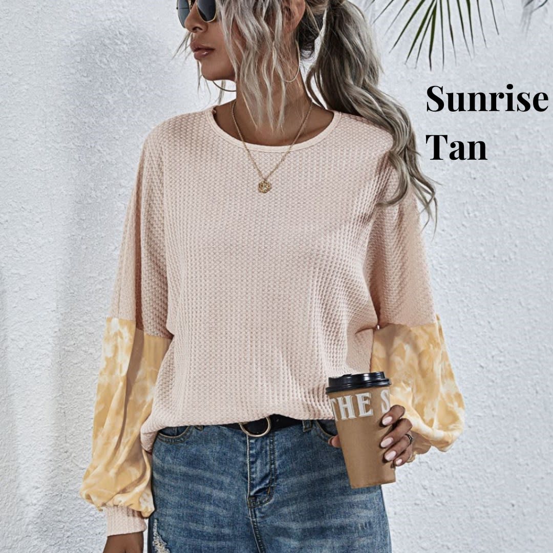 Two Tone Sleeve Knit Sweater - Image 7
