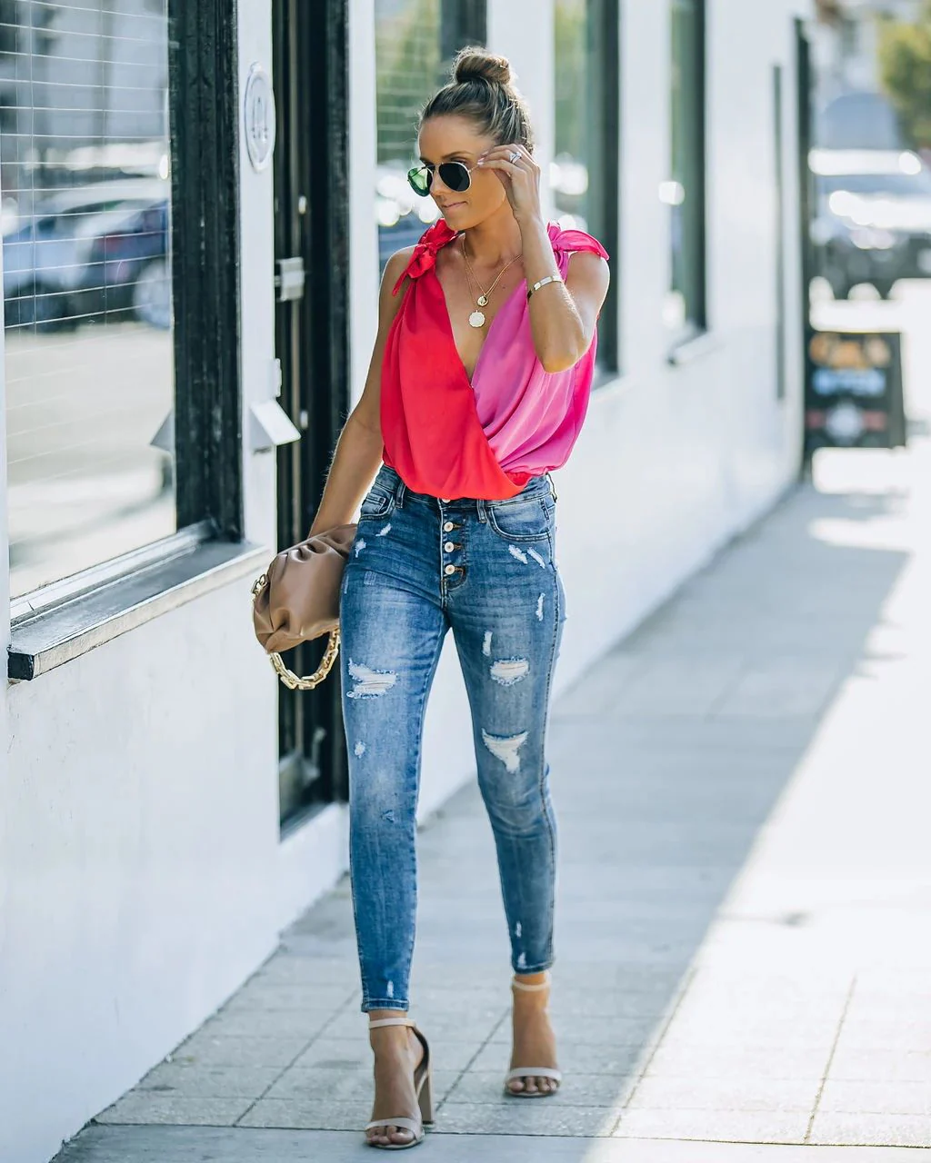 Two Tone Wrap Tank Top - Image 3