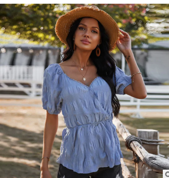 Two-Way Textured Blouse - Image 3