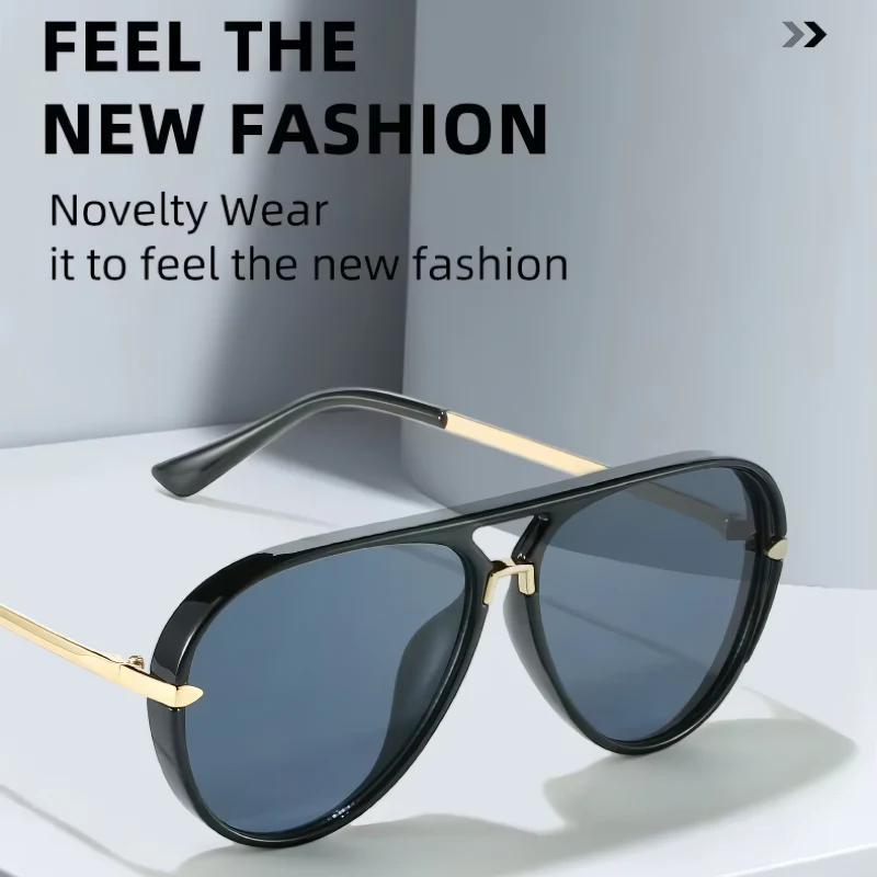 Unisex Aviator Sunglasses with UV400 Protection for Outdoor Style - Image 4
