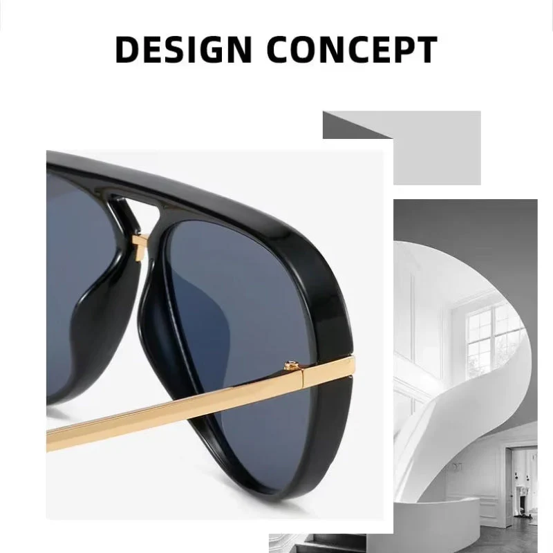 Unisex Aviator Sunglasses with UV400 Protection for Outdoor Style - Image 6