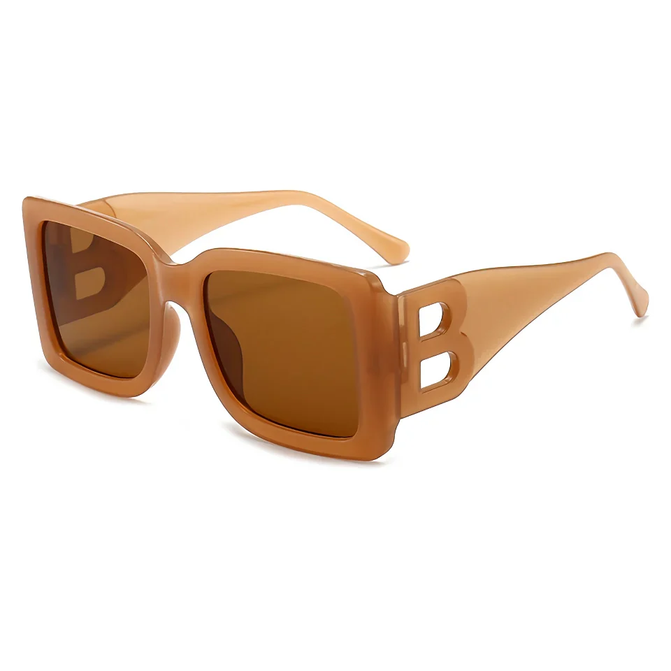 UV400 Stylish Rectangular Frame Oversized Sunglasses - Image 4