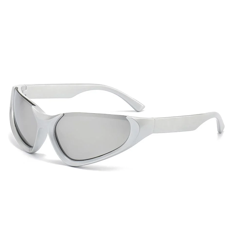 UV400 Unisex Vintage Mirror Sports Sunglasses - Image 3