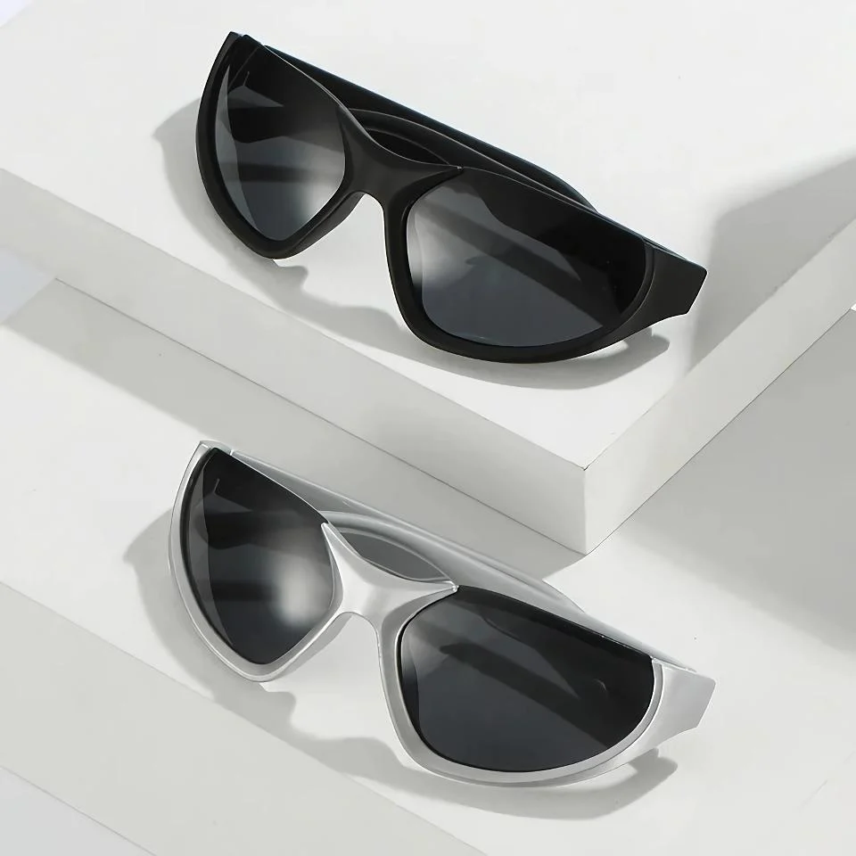 UV400 Unisex Vintage Mirror Sports Sunglasses - Image 9