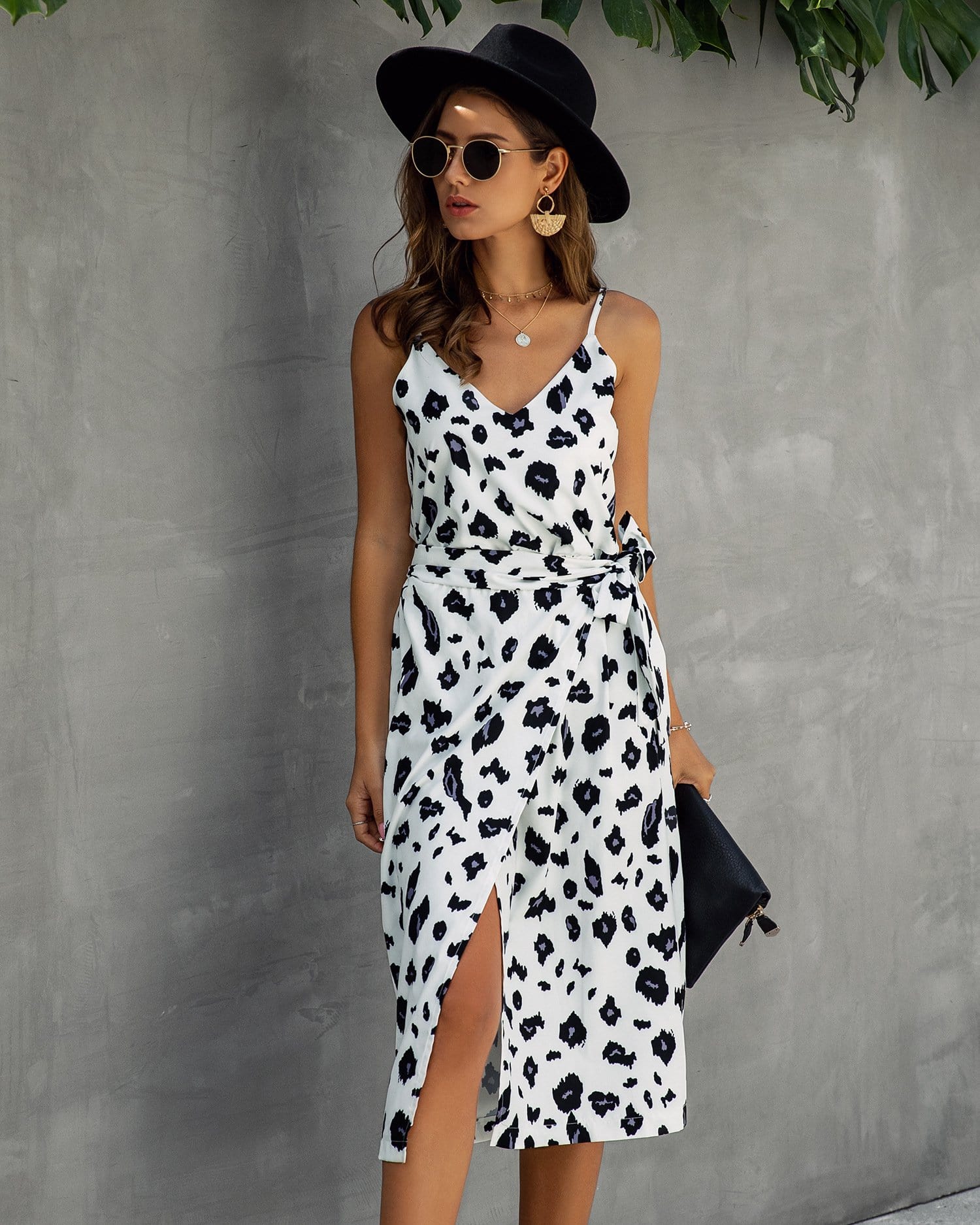 V Neck Animal Print Dress - Image 5