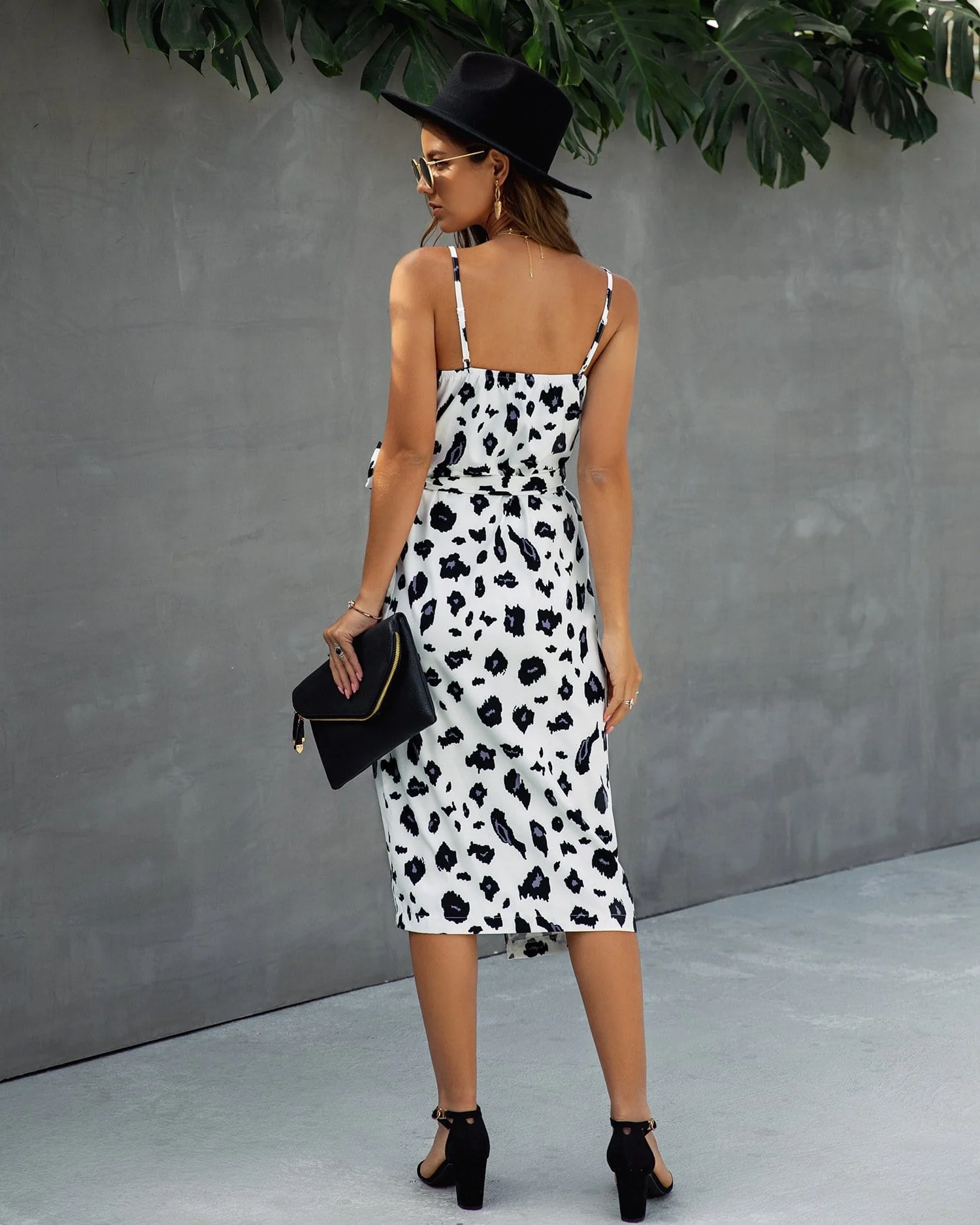 V Neck Animal Print Dress - Image 6