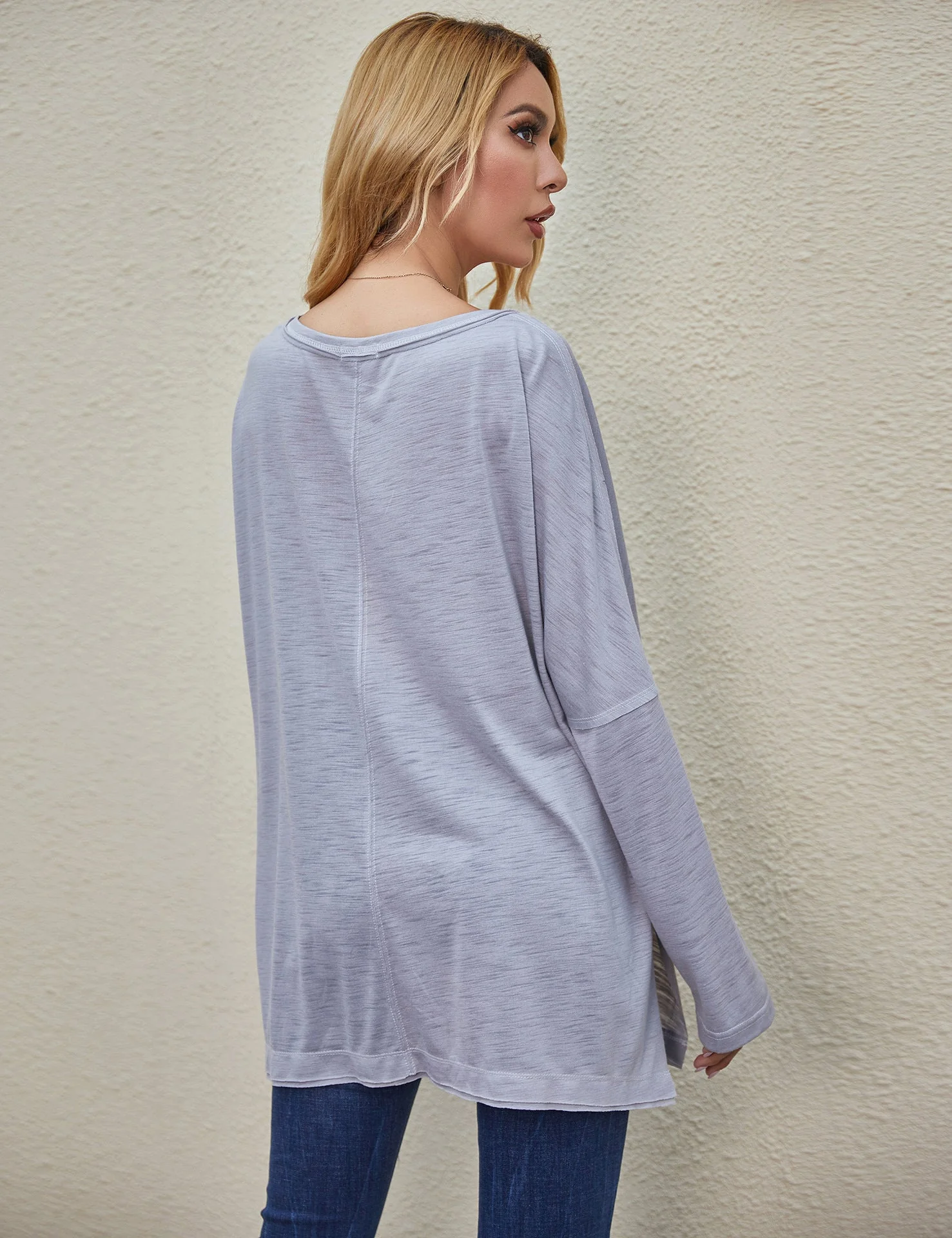 V-Neck Long Sleeve Tee - Image 8