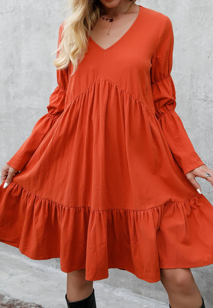 V Neck Marie Sleeves Dress - Image 7