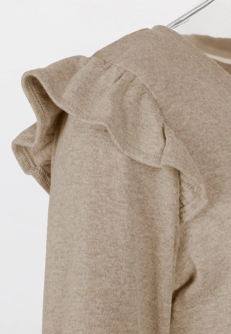 V Neck Ruffle Shoulder Sweater - Image 20