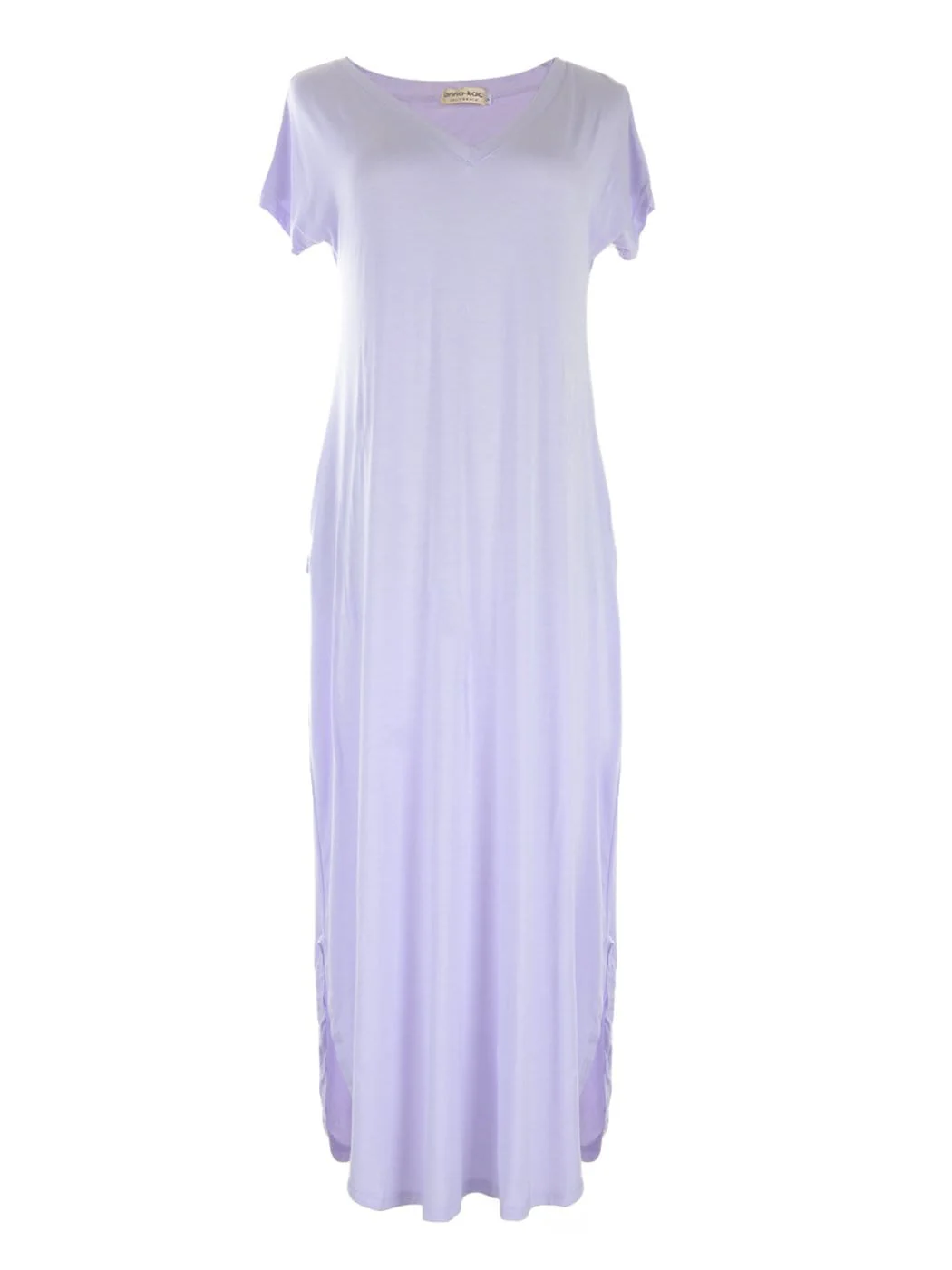 V Neck Short Sleeve Maxi Lounge Dress - Image 10