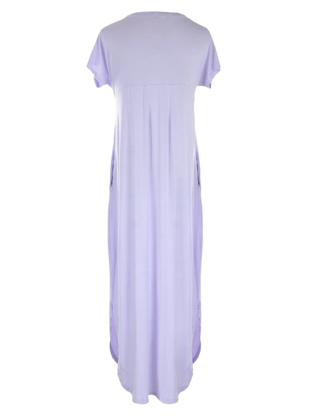 V Neck Short Sleeve Maxi Lounge Dress - Image 11