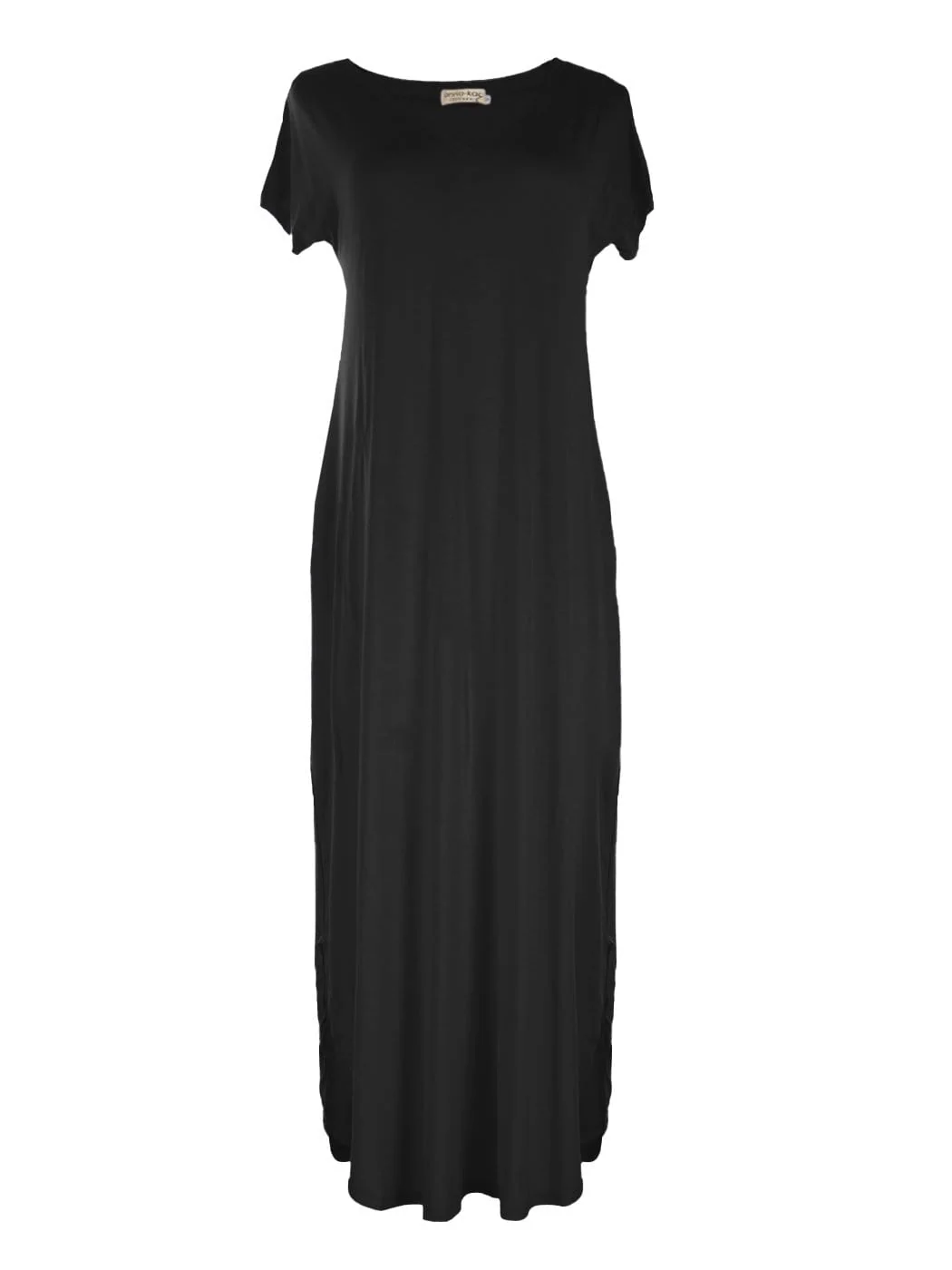V Neck Short Sleeve Maxi Lounge Dress - Image 2