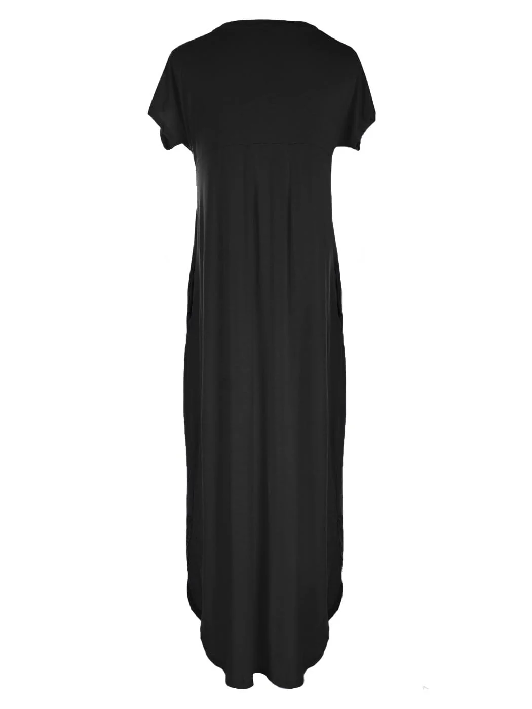 V Neck Short Sleeve Maxi Lounge Dress - Image 4