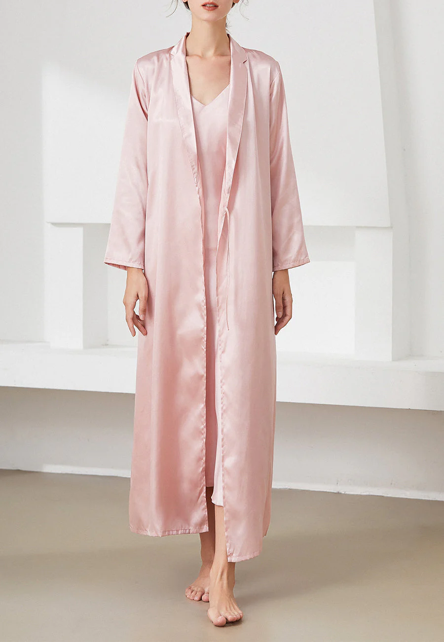 V Neck Slip Dress and Robe Set - Image 8