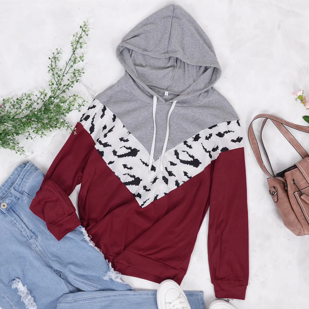 V Striped Color Block Hoodie - Image 4