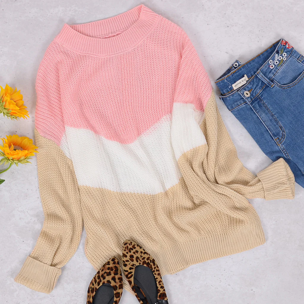 V Striped Waffle Knit Pullover - Image 6