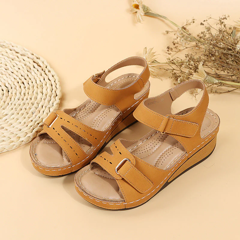 Velcro Wedge Sandals - Image 9