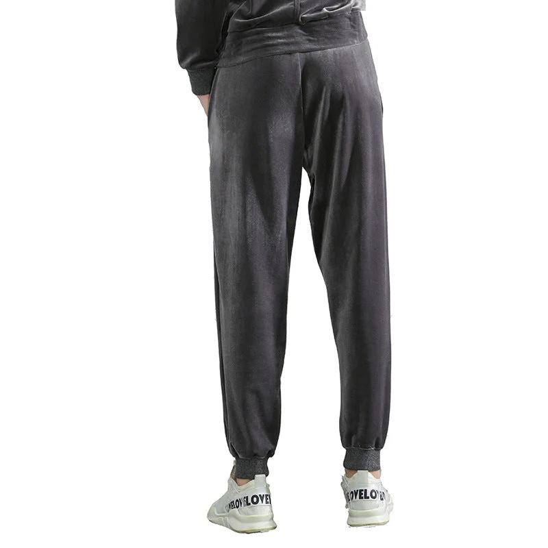 Velvet Elastic Cuffs Sweatpants - Image 6