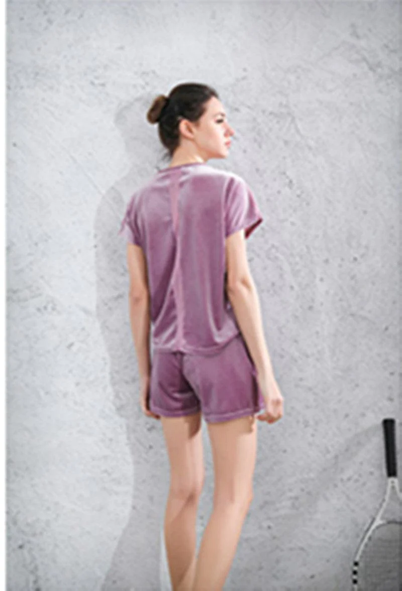 Velvet High Rise Shorts with Pockets - Image 11