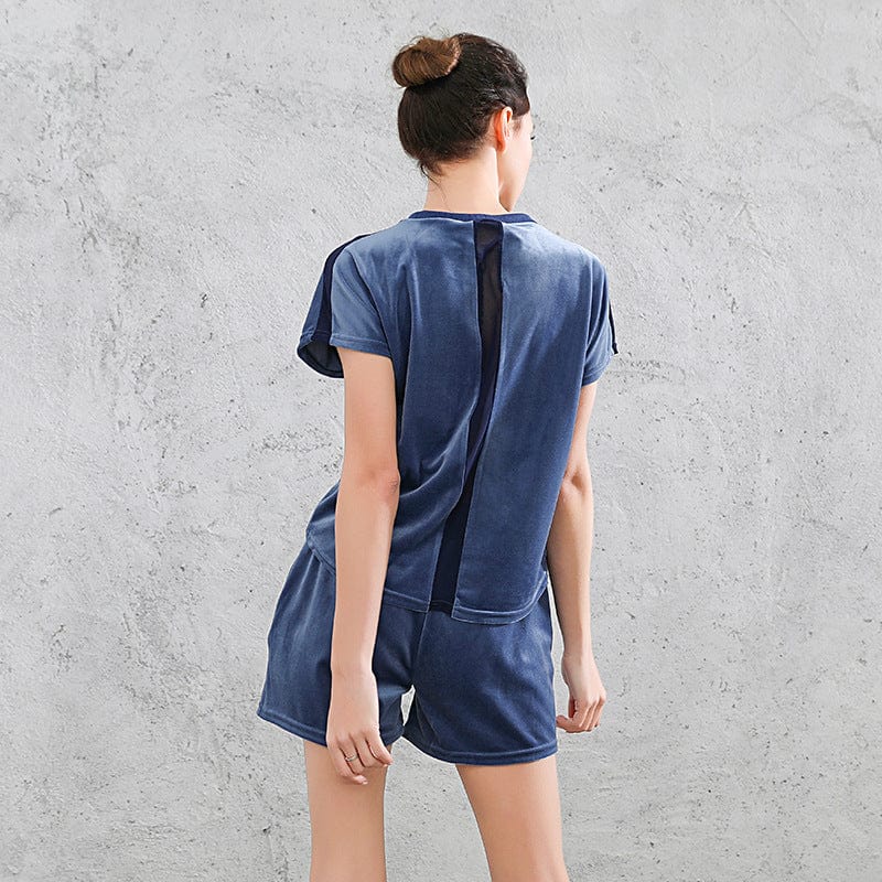 Velvet High Rise Shorts with Pockets - Image 4