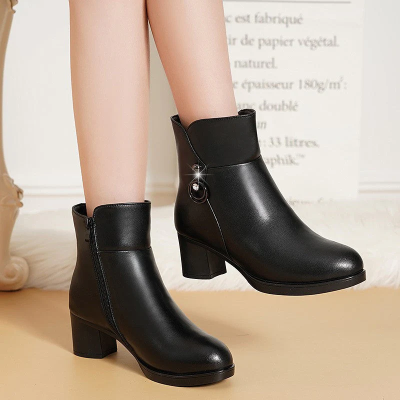 Velvet Short Boots - Image 5