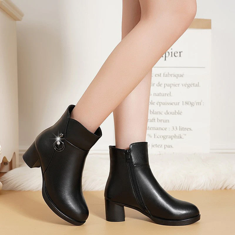 Velvet Short Boots - Image 6