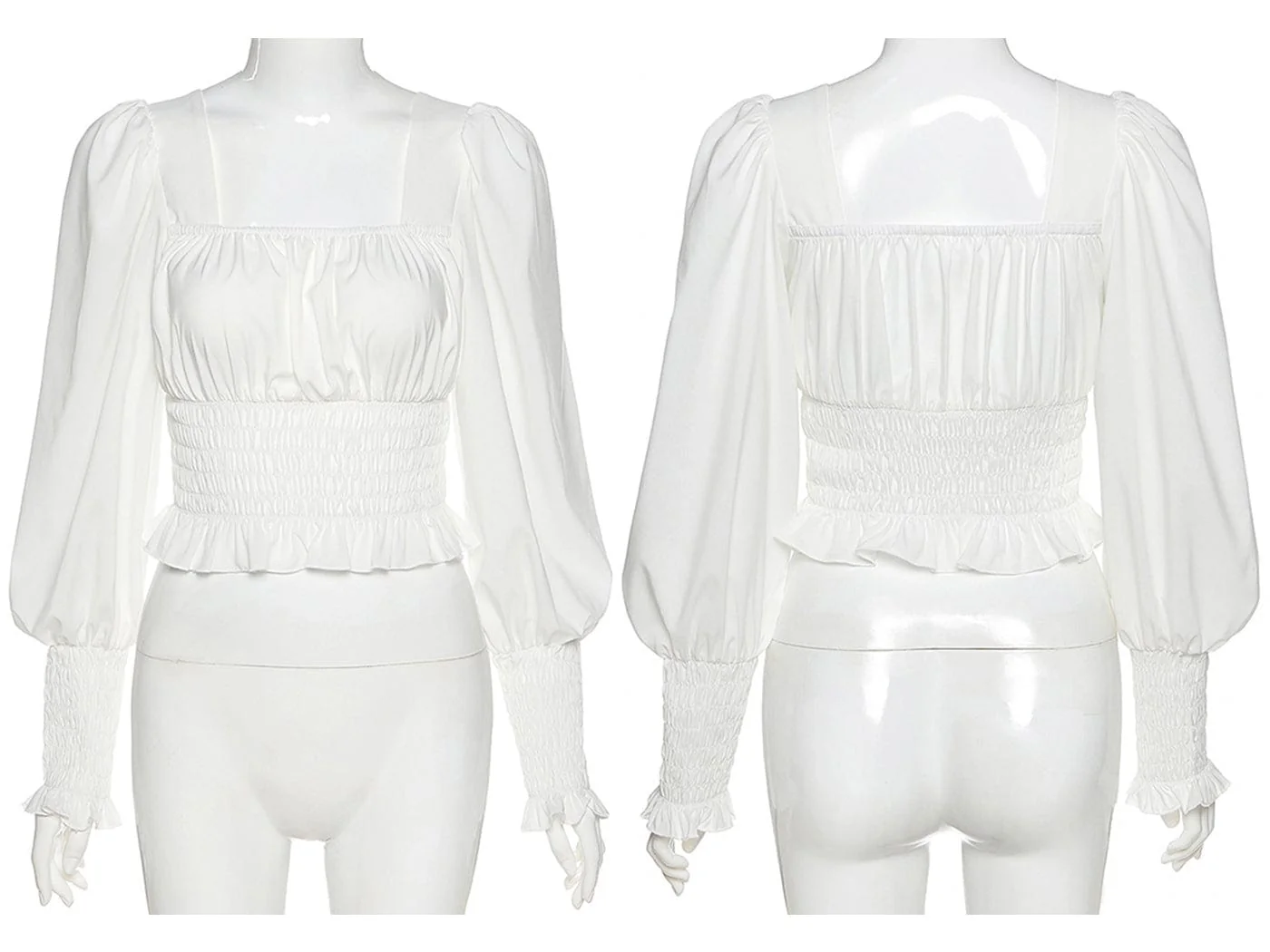 Victorian Renaissance Boho Peasant Long Sleeve Gothic Lolita Tops Blouse - Image 14