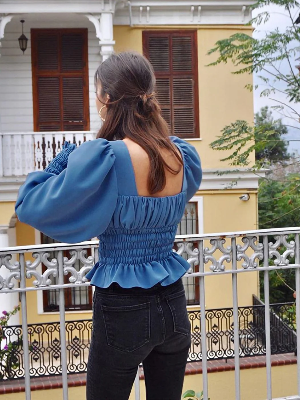 Victorian Renaissance Boho Peasant Long Sleeve Gothic Lolita Tops Blouse - Image 6