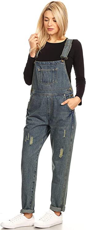Vintage Adjustable Strap Denim Overalls - Image 3