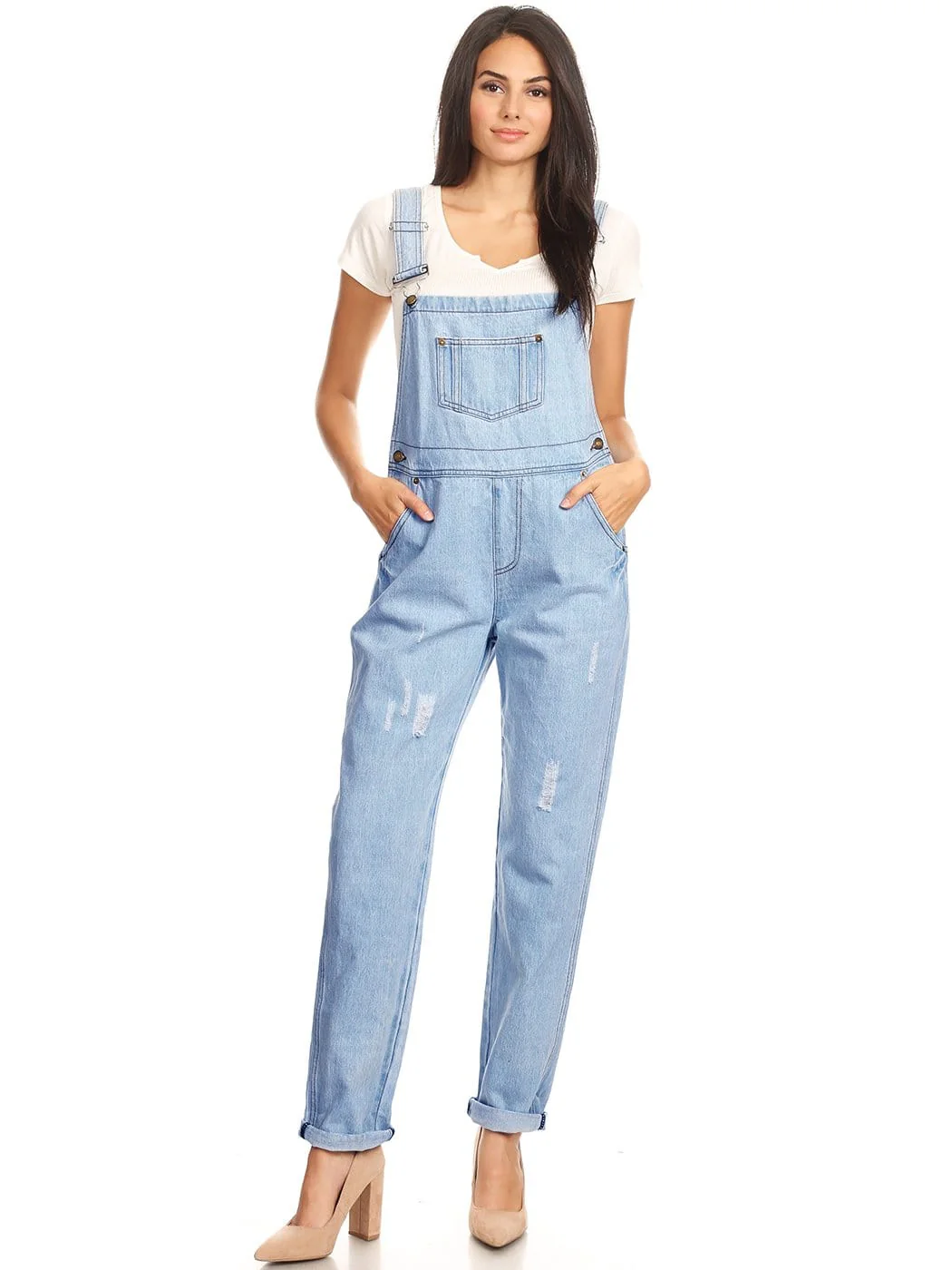 Vintage Adjustable Strap Denim Overalls - Image 5