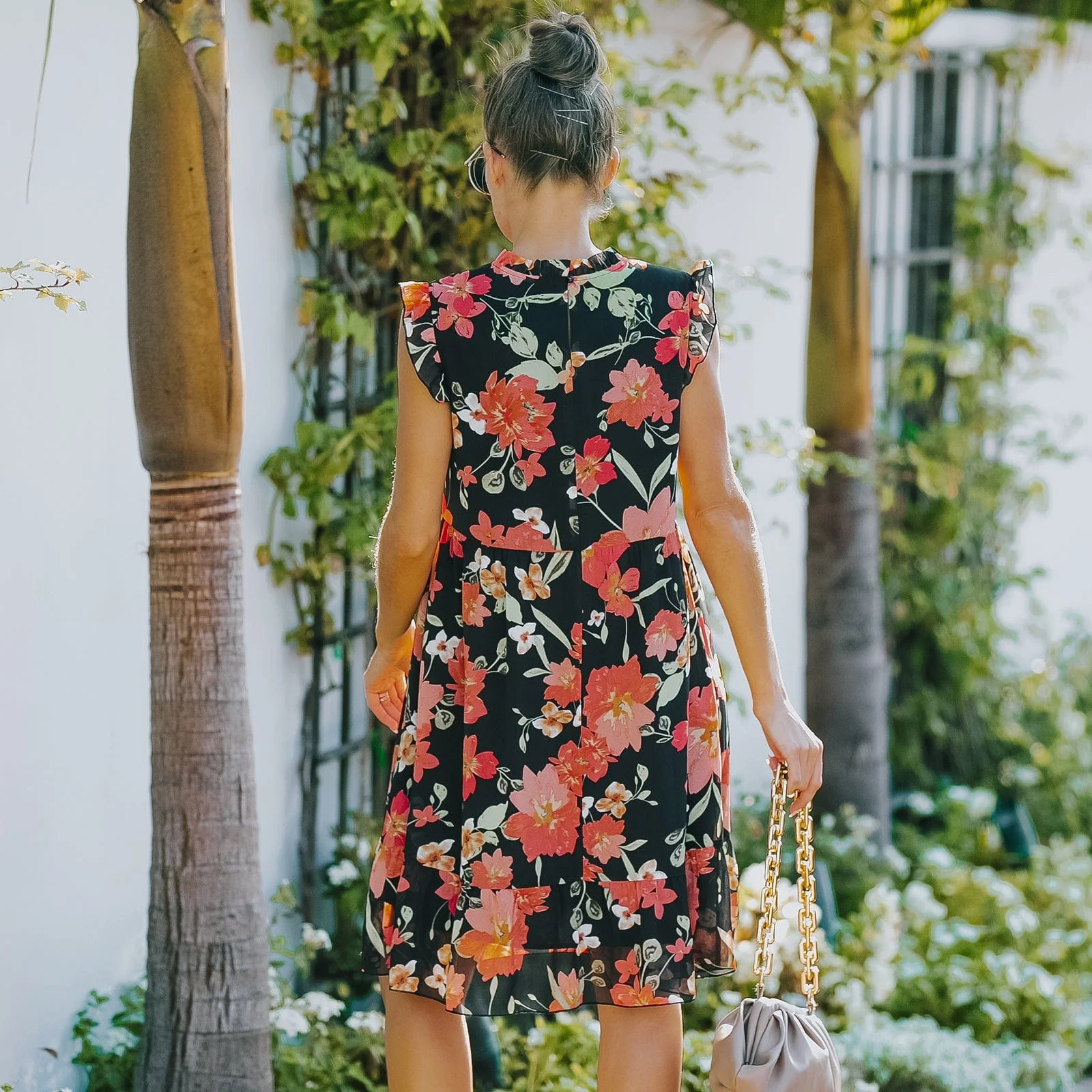 Vintage Floral Ruffle Dress - Image 7