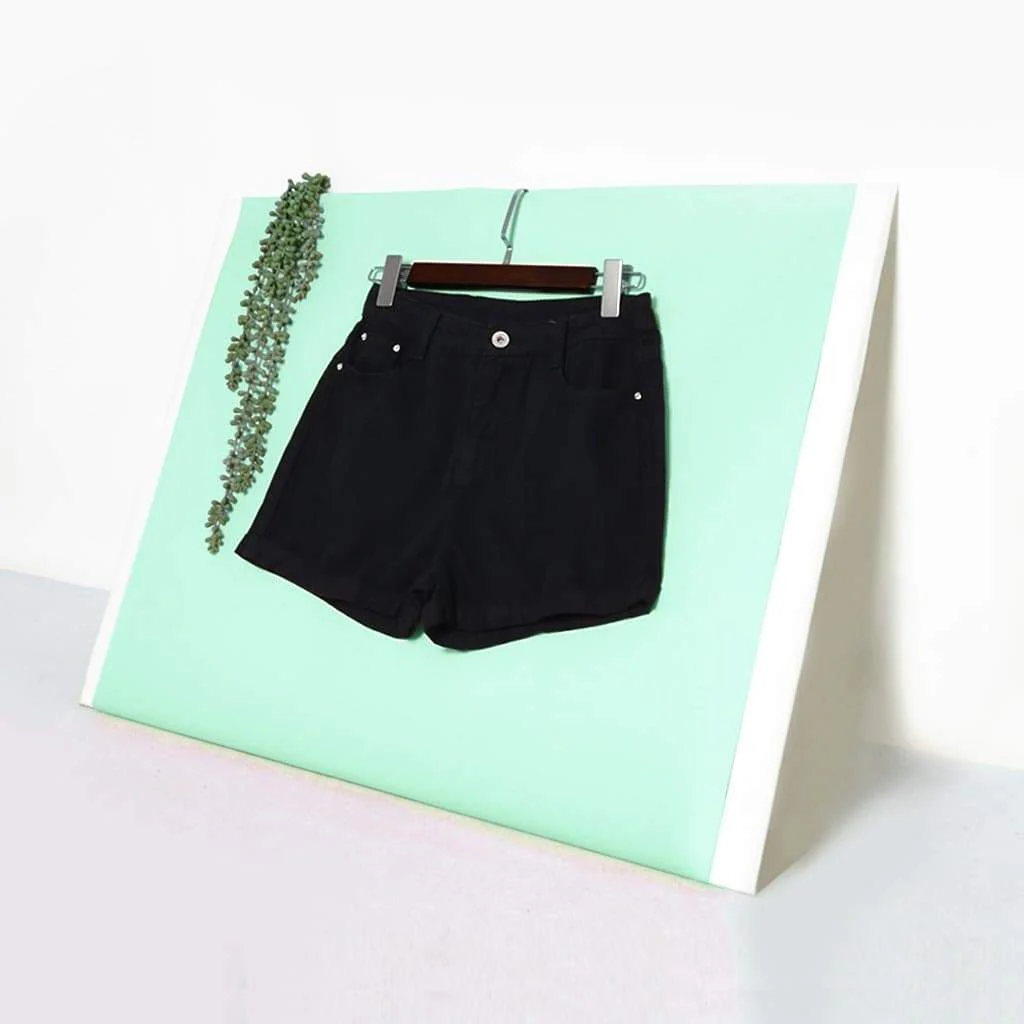 Vintage High Waisted Jean Shorts - Image 4