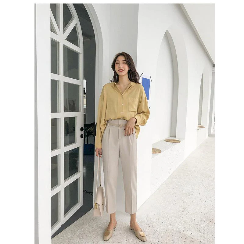 Vintage Loose Fitting Notched Shirt - Image 10