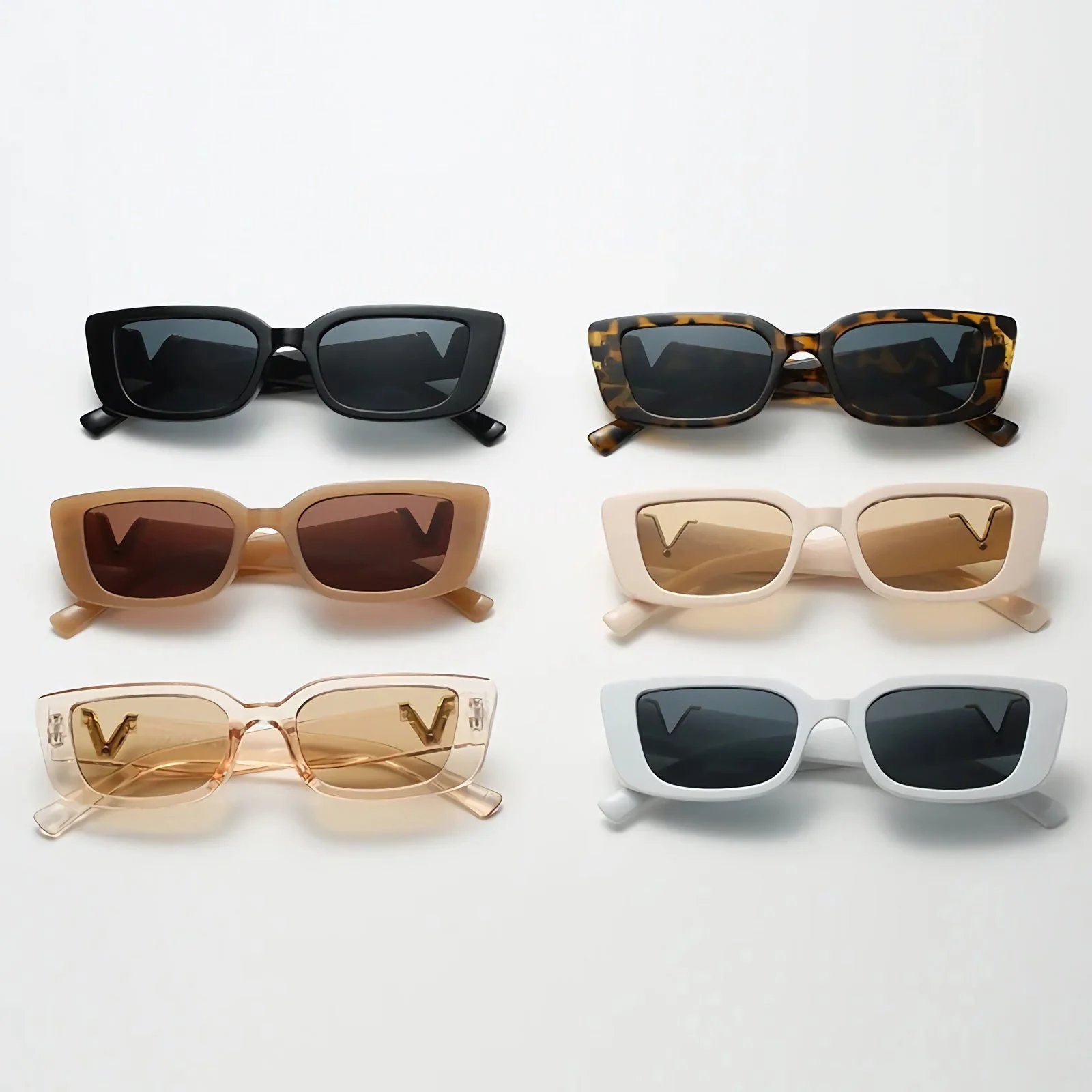 Vintage Rectangle Sunglasses - Image 13