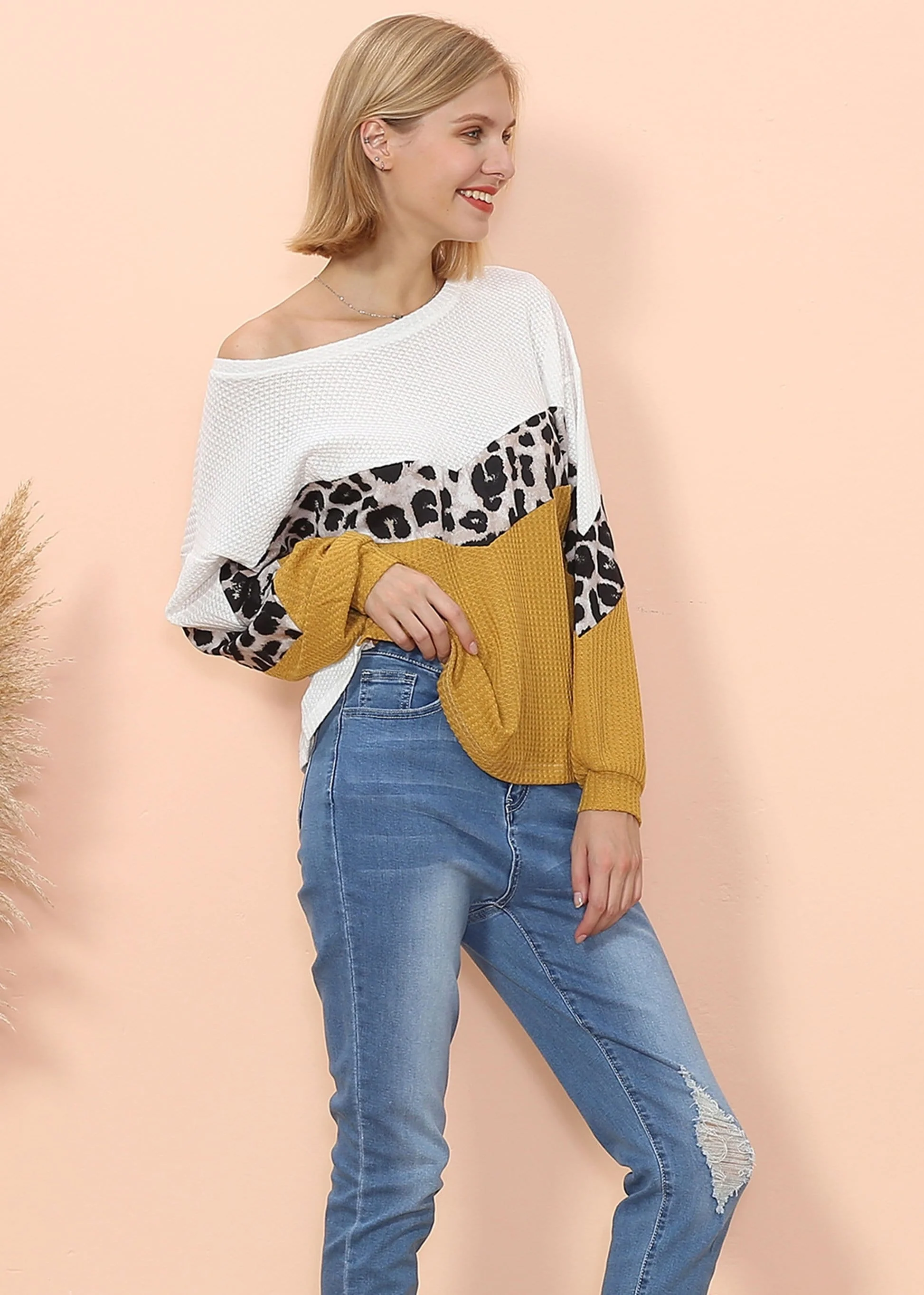 Waffle Knit Cheetah Print Long Sleeve - Image 10