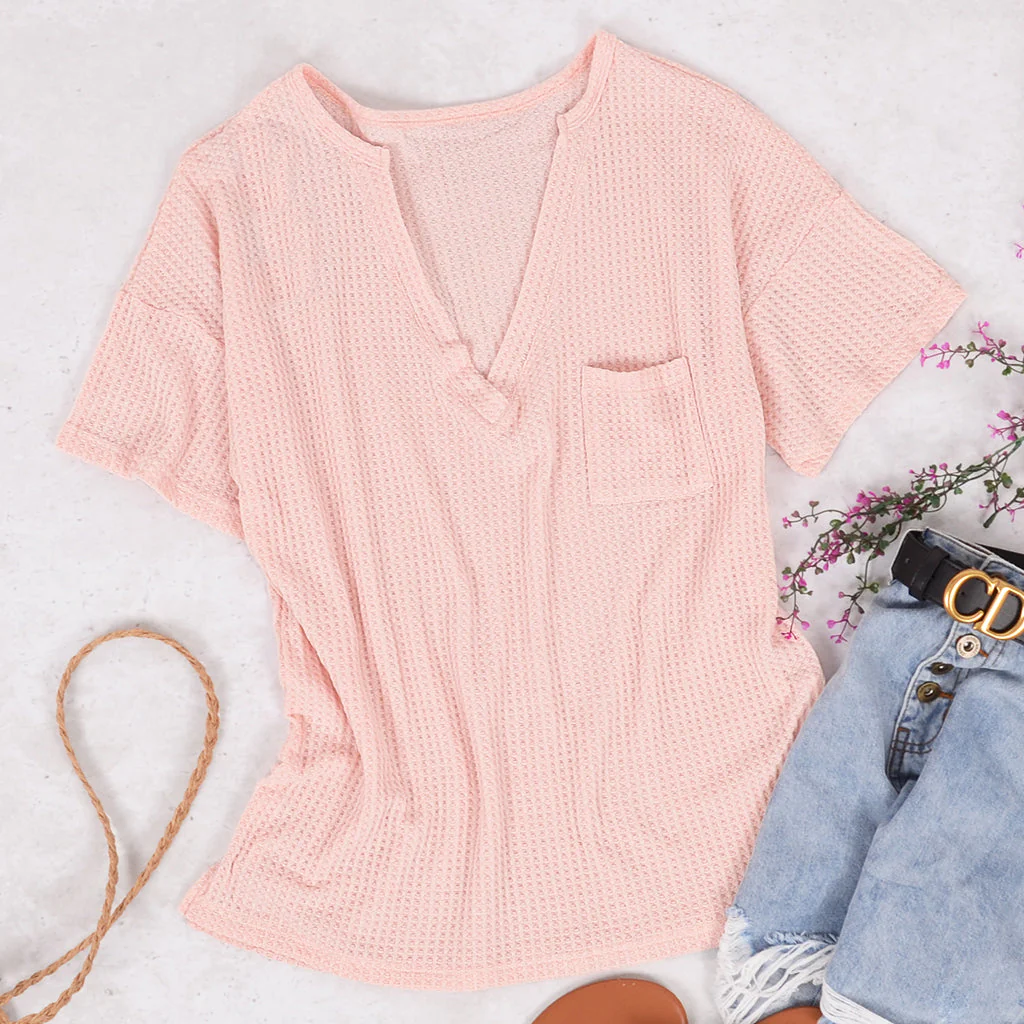 Waffle Knit Drop Shoulder Shirt - Image 5