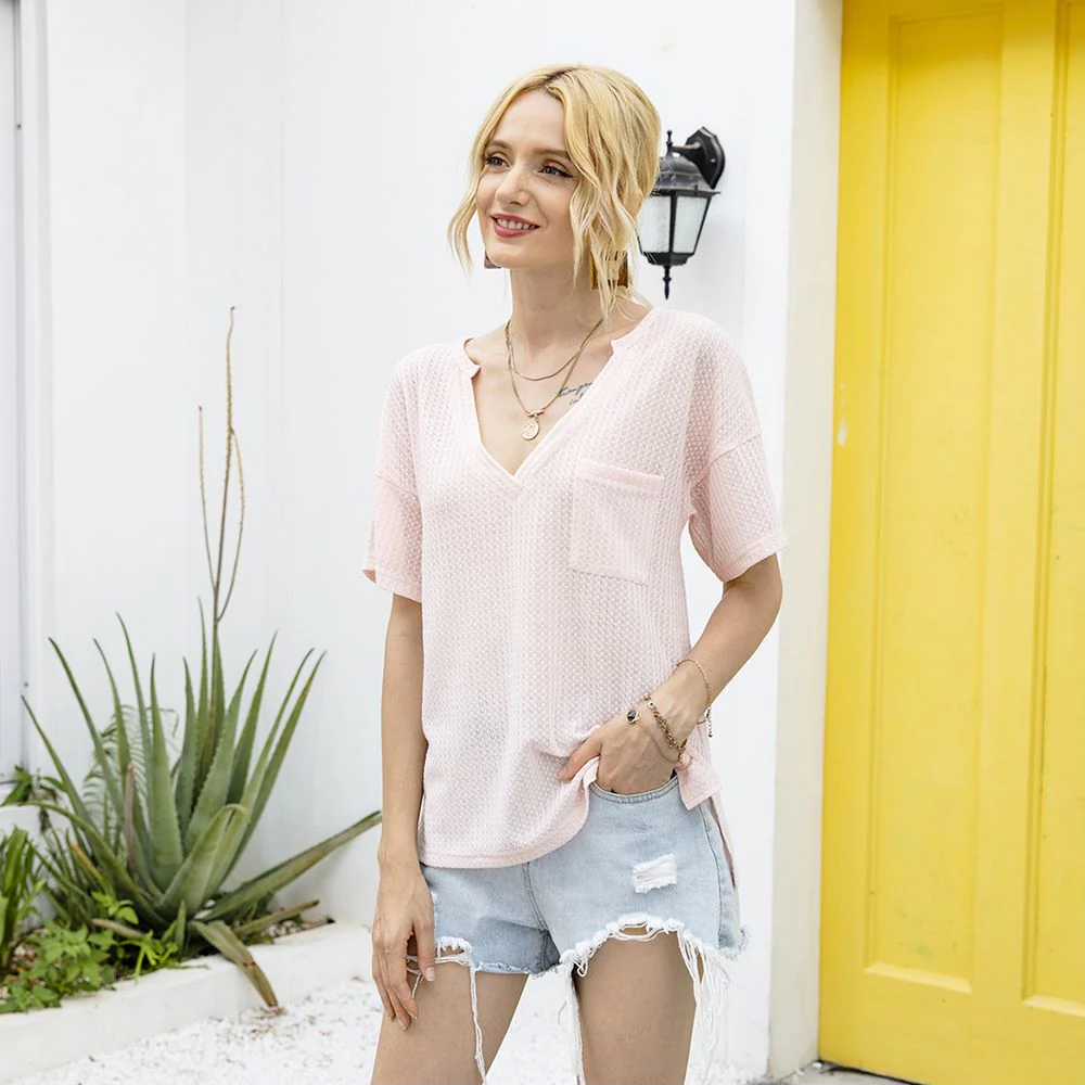 Waffle Knit Drop Shoulder Shirt - Image 6