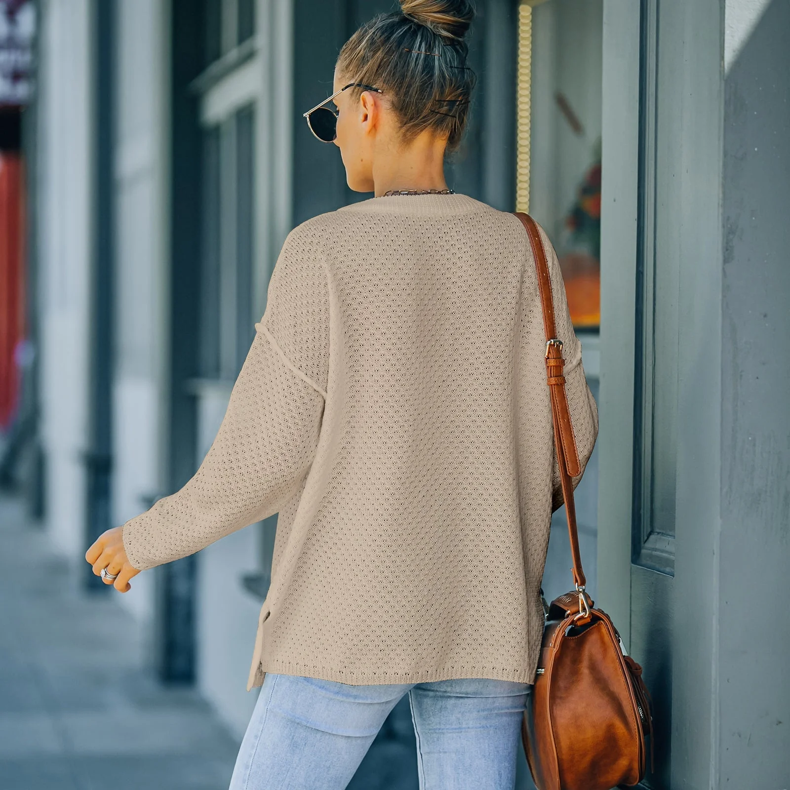 Waffle Knit Henley Lux Sweater - Image 16