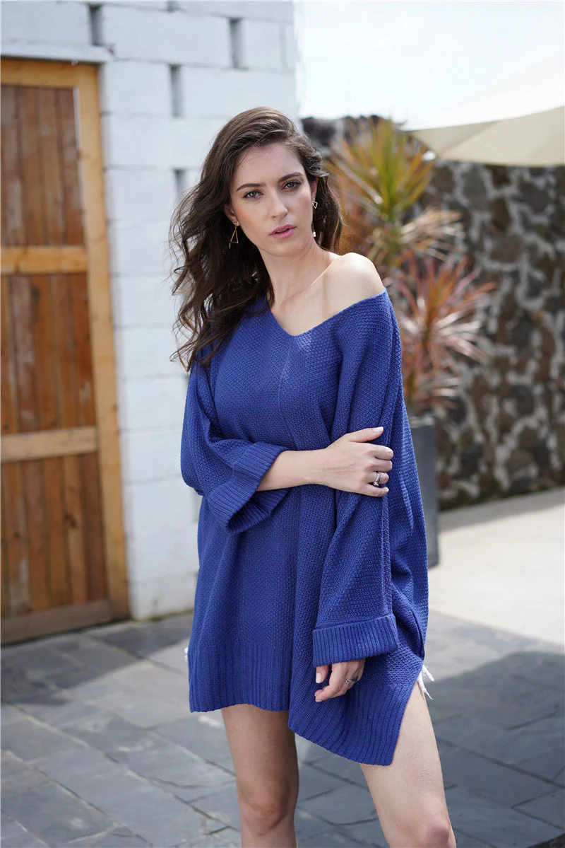 Waffle Knit Oversized Tunic Long Sleeve - Image 10