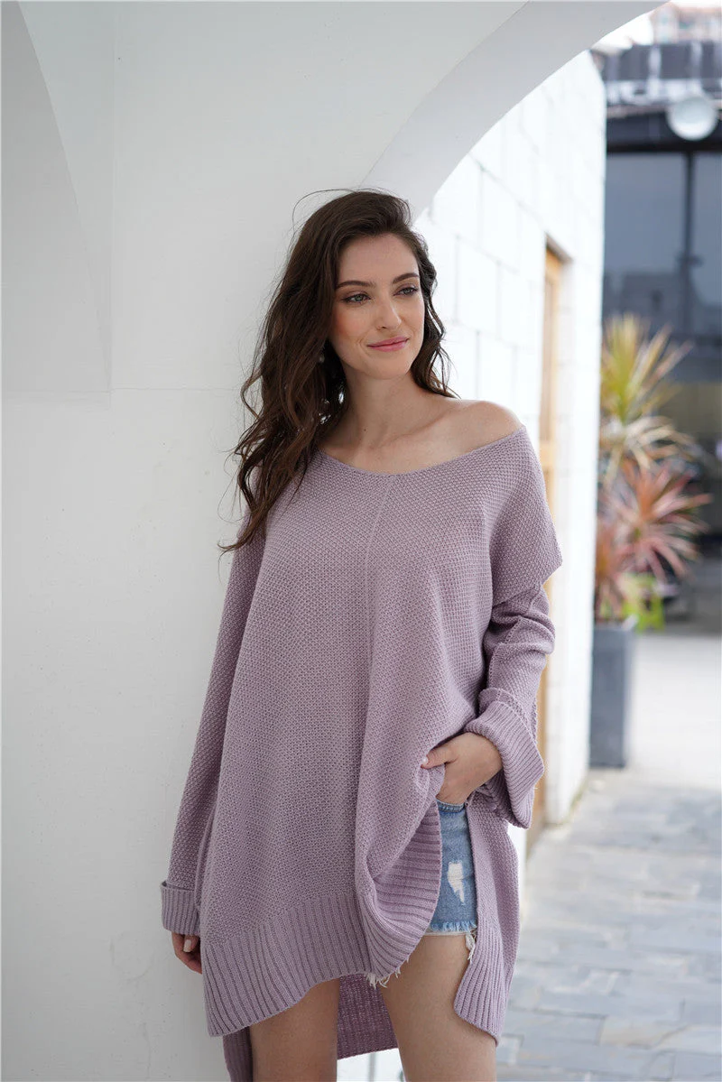 Waffle Knit Oversized Tunic Long Sleeve - Image 17