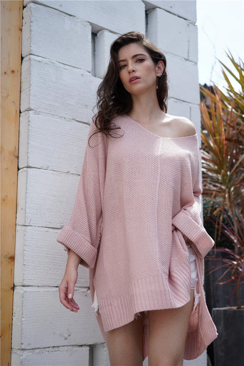 Waffle Knit Oversized Tunic Long Sleeve - Image 21