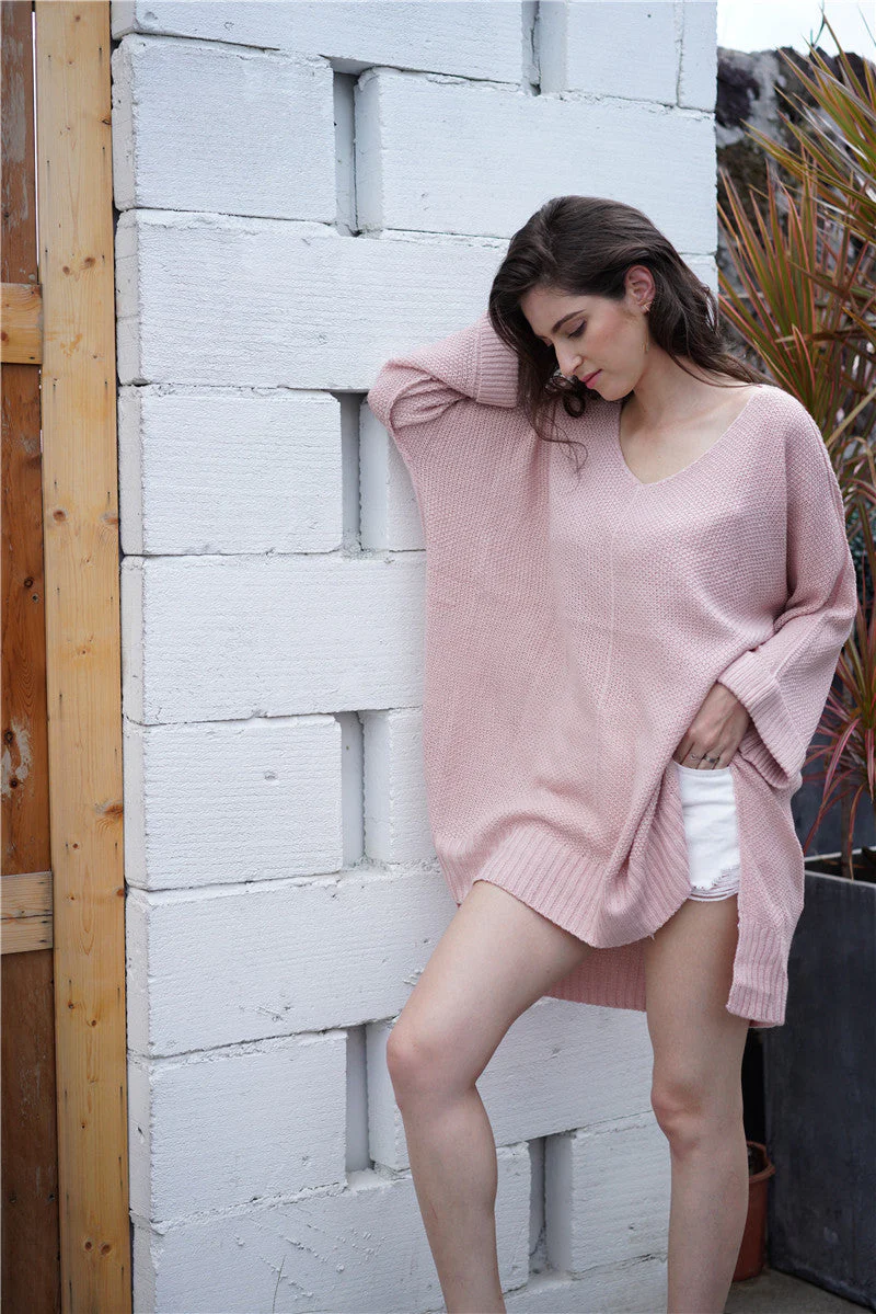 Waffle Knit Oversized Tunic Long Sleeve - Image 23