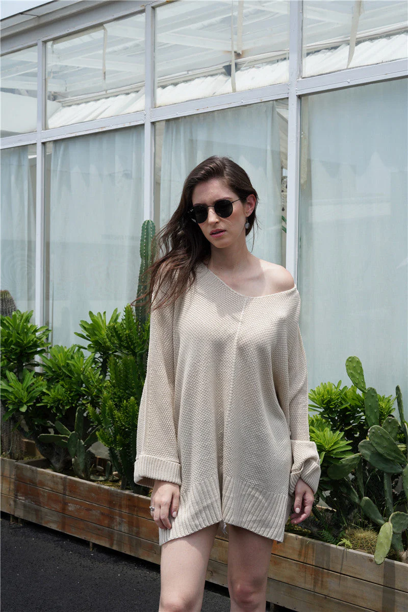 Waffle Knit Oversized Tunic Long Sleeve - Image 26