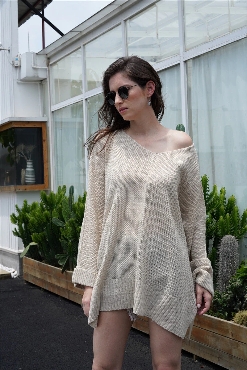 Waffle Knit Oversized Tunic Long Sleeve - Image 27
