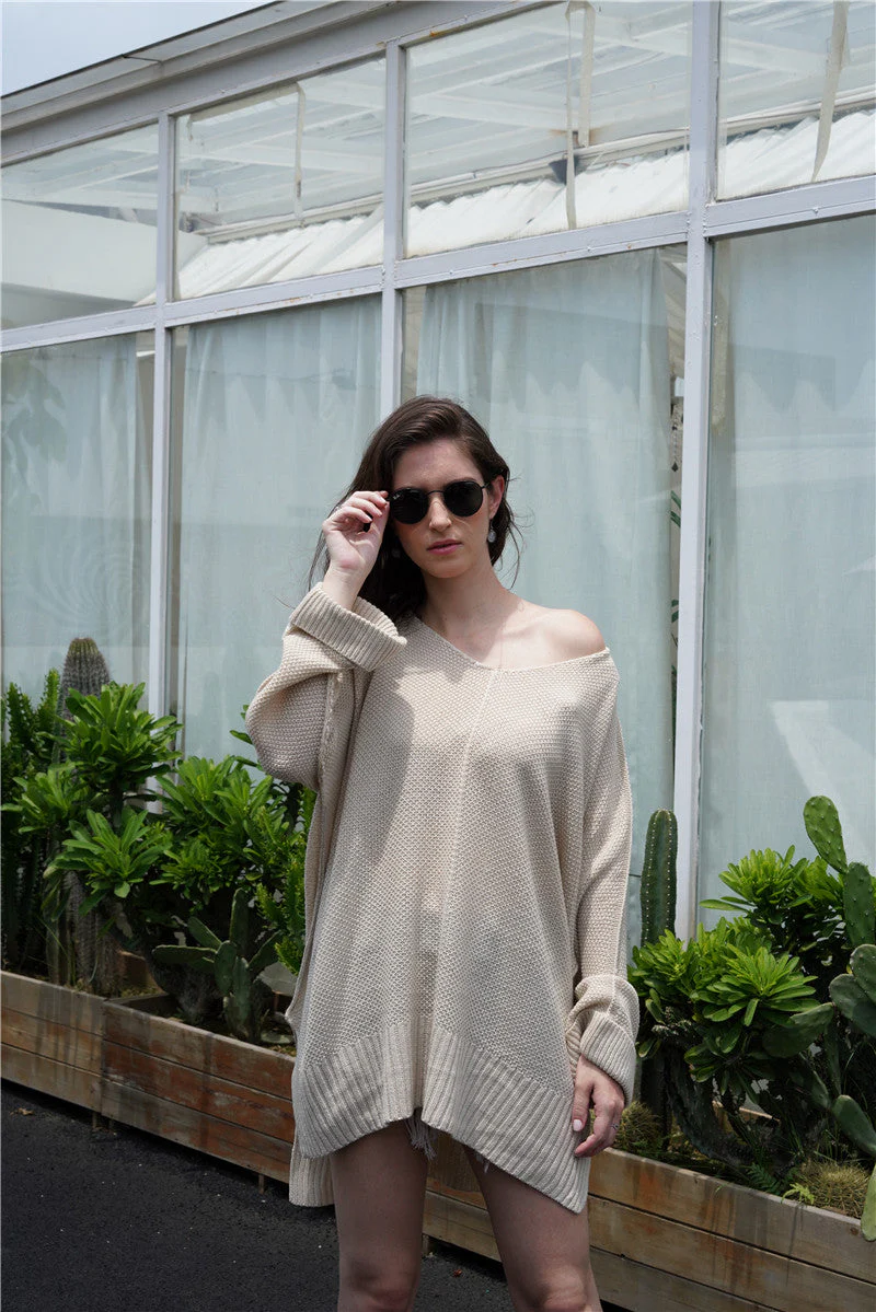 Waffle Knit Oversized Tunic Long Sleeve - Image 5