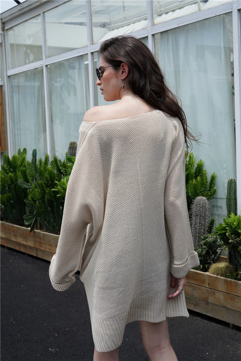 Waffle Knit Oversized Tunic Long Sleeve - Image 7