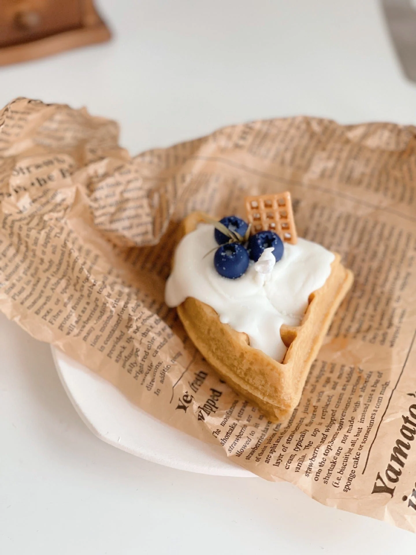 Waffle with Cream Decorative Candle - Image 3